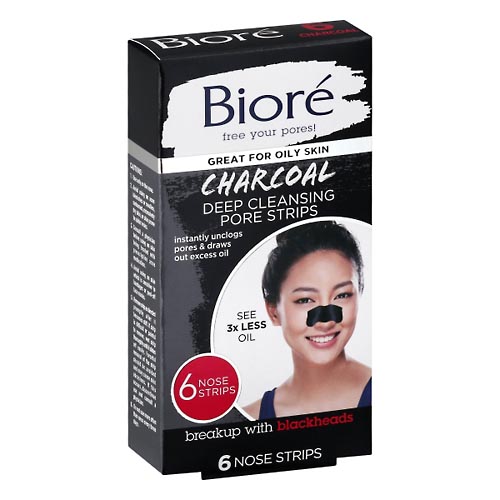 Image for Biore Pore Strips, Deep Cleansing, Charcoal,6ea from RelyCare Pharmacy