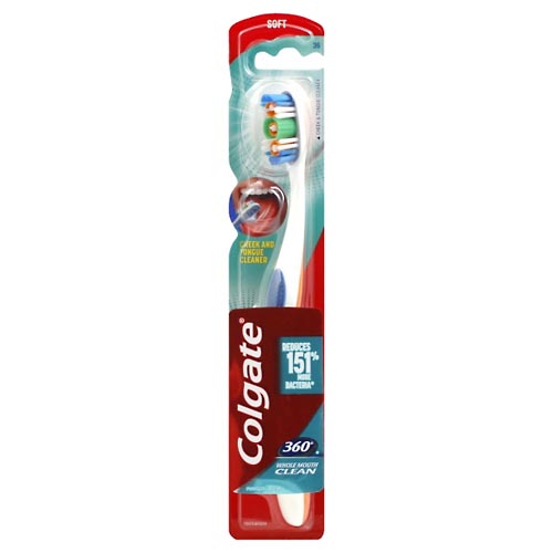 Image for Colgate Toothbrush, 360 Degrees, Whole Mouth Clean, Soft,1ea from RelyCare Pharmacy