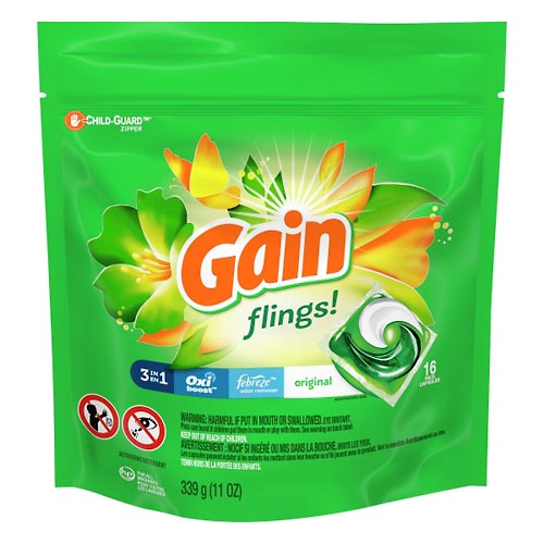 Image for Gain Detergent, 3 in 1, + Aroma Boost, Original, Pacs,16ea from RelyCare Pharmacy
