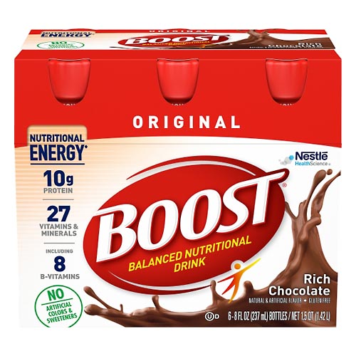 Image for Boost Nutritional Drink, Rich Chocolate, Original, Balanced,6ea from RelyCare Pharmacy