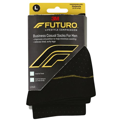Image for Futuro Socks, Business Casual, for Men, Large,1ea from RelyCare Pharmacy
