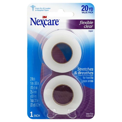 Image for Nexcare Tape, Flexible, Clear, Value Pack,2ea from RelyCare Pharmacy