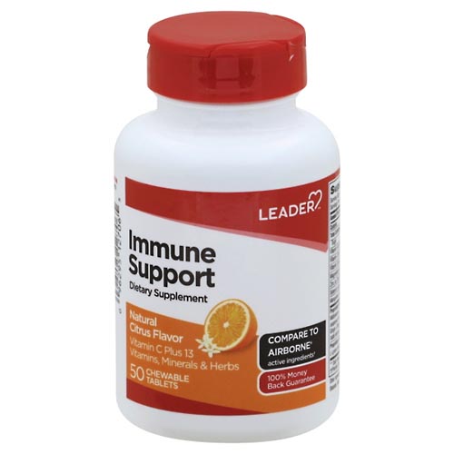 Image for Leader Immune Support, Natural Citrus Flavor, Chewable Tablets,50ea from RelyCare Pharmacy