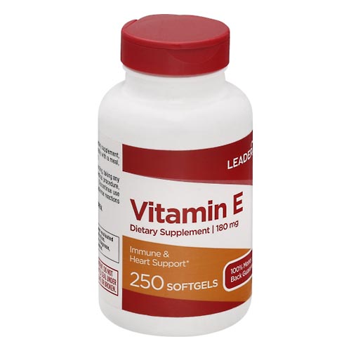 Image for Leader Vitamin E, 180 mg, Softgels,250ea from RelyCare Pharmacy