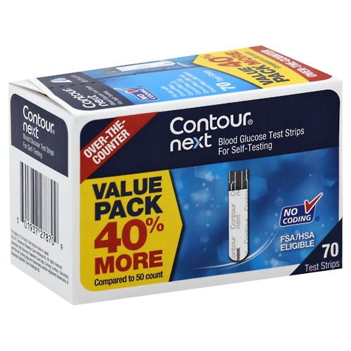 Image for Contour Blood Glucose Test Strips, Value Pack,70ea from RelyCare Pharmacy