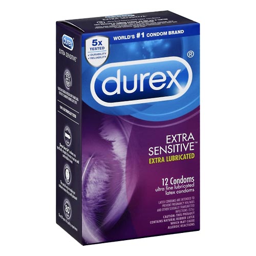 Image for Durex Condoms, Latex, Extra Lubricated,12ea from RelyCare Pharmacy