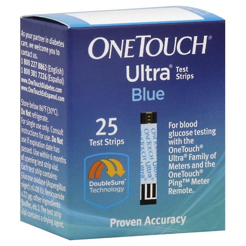 Image for One Touch Test Strips, Blue,25ea from RelyCare Pharmacy