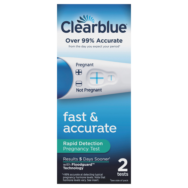 Image for Clearblue Pregnancy Test, Rapid Detection,2ea from RelyCare Pharmacy