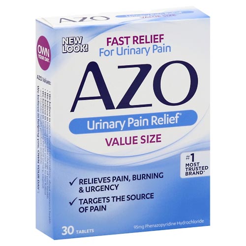 Image for Azo Urinary Pain Relief, 95 mg, Tablets, Value Size,30ea from RelyCare Pharmacy